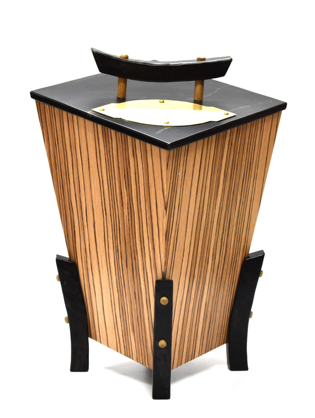 Pagoda: Reconstituted Zebra with Ebonized Alder accents