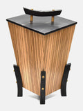 Pagoda: Reconstituted Zebra with Ebonized Alder accents