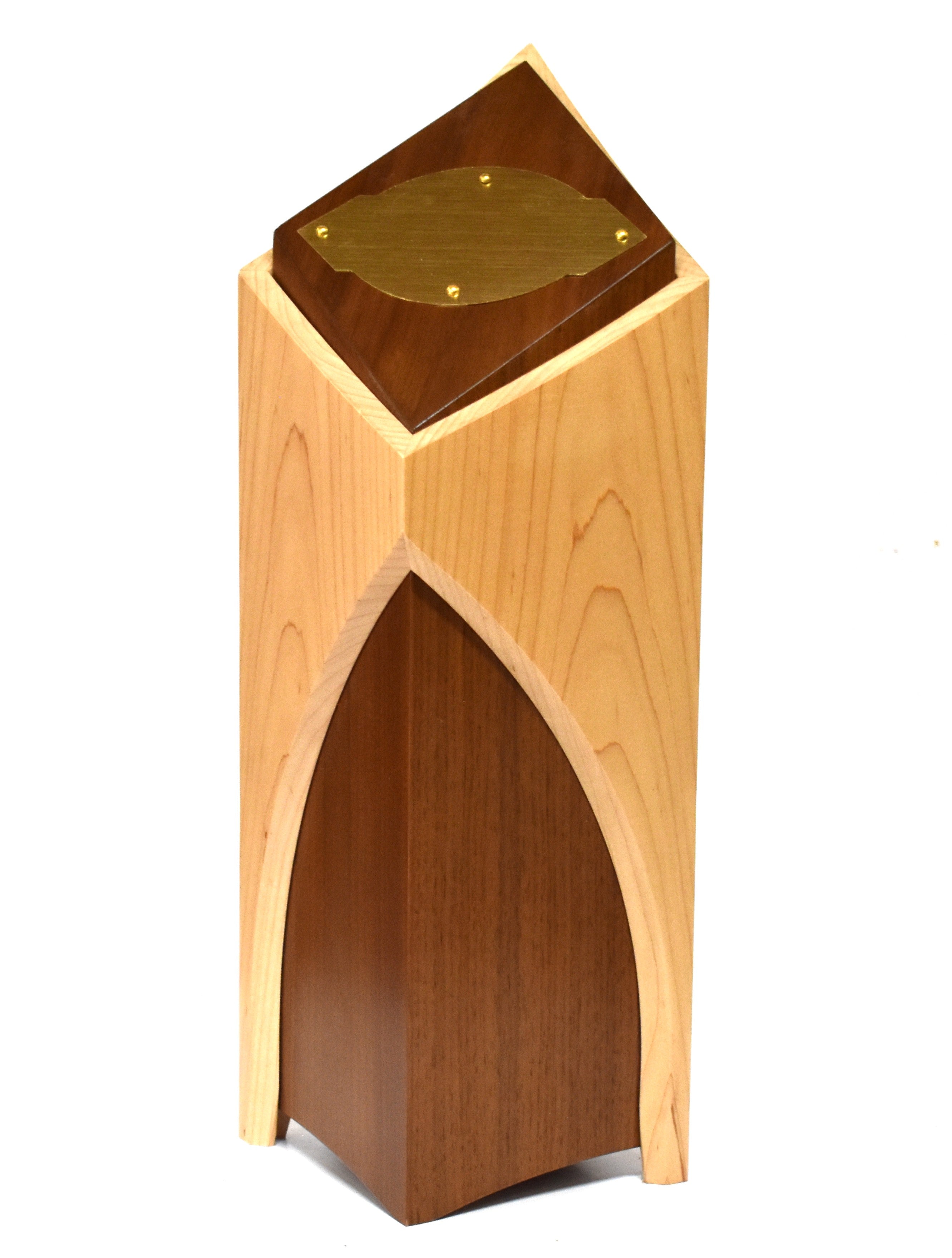 Cathedral: Dark Walnut wrapped with Hard Maple