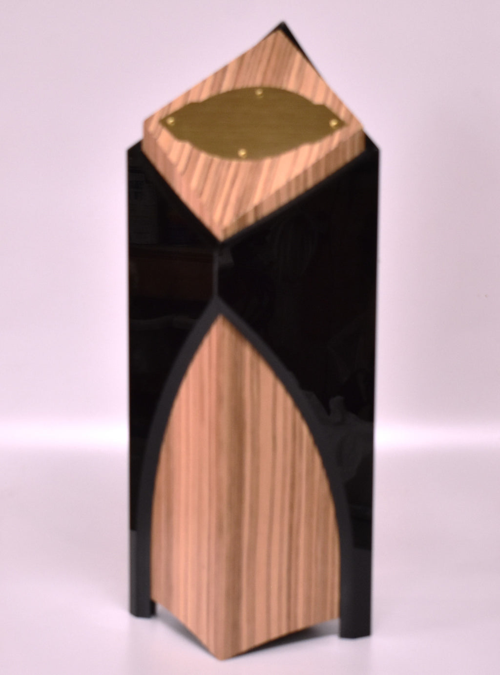 Cathedral: Zebra wrapped with Black Acrylic Base