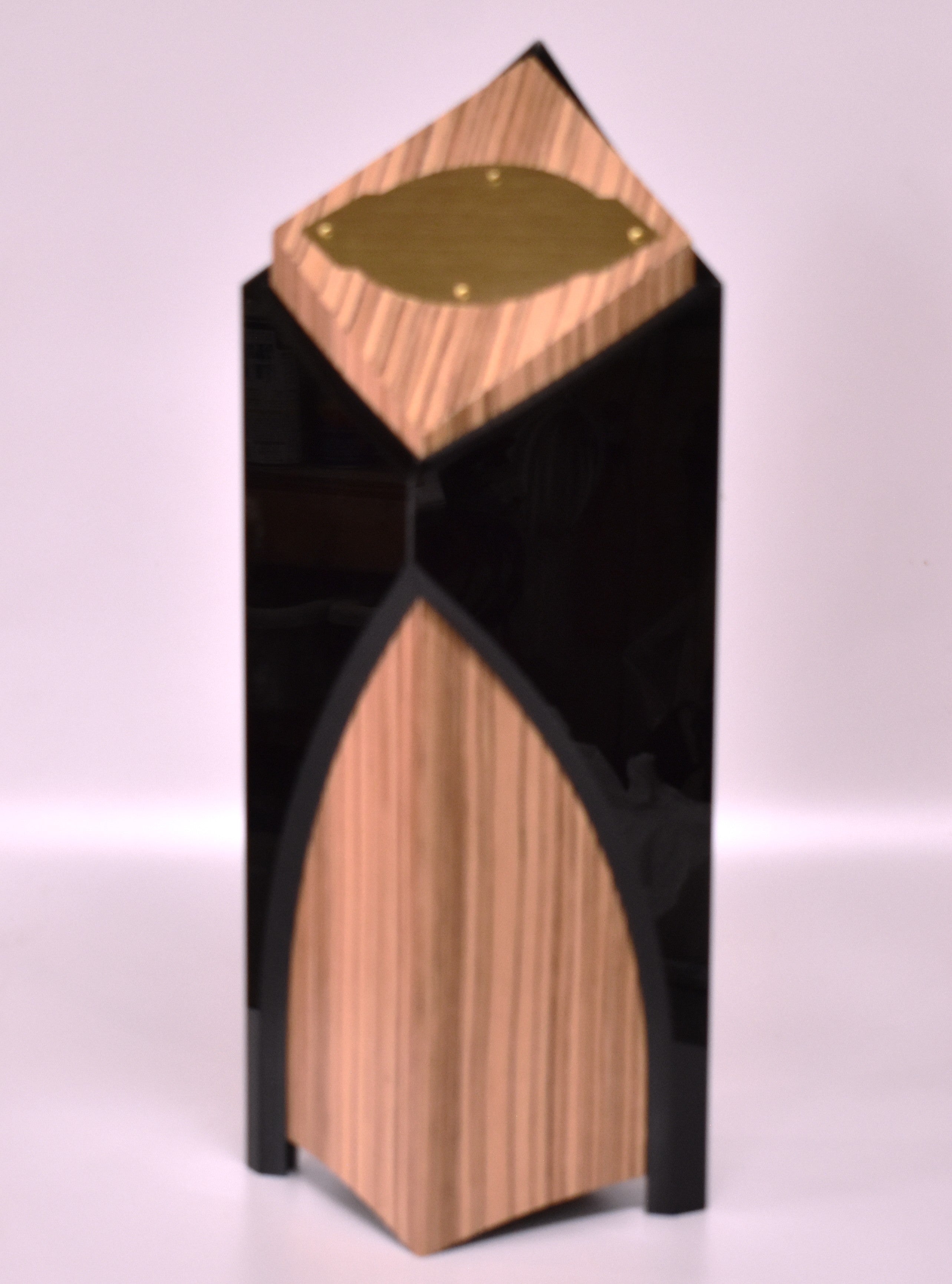 Cathedral: Zebra wrapped with Black Acrylic Base