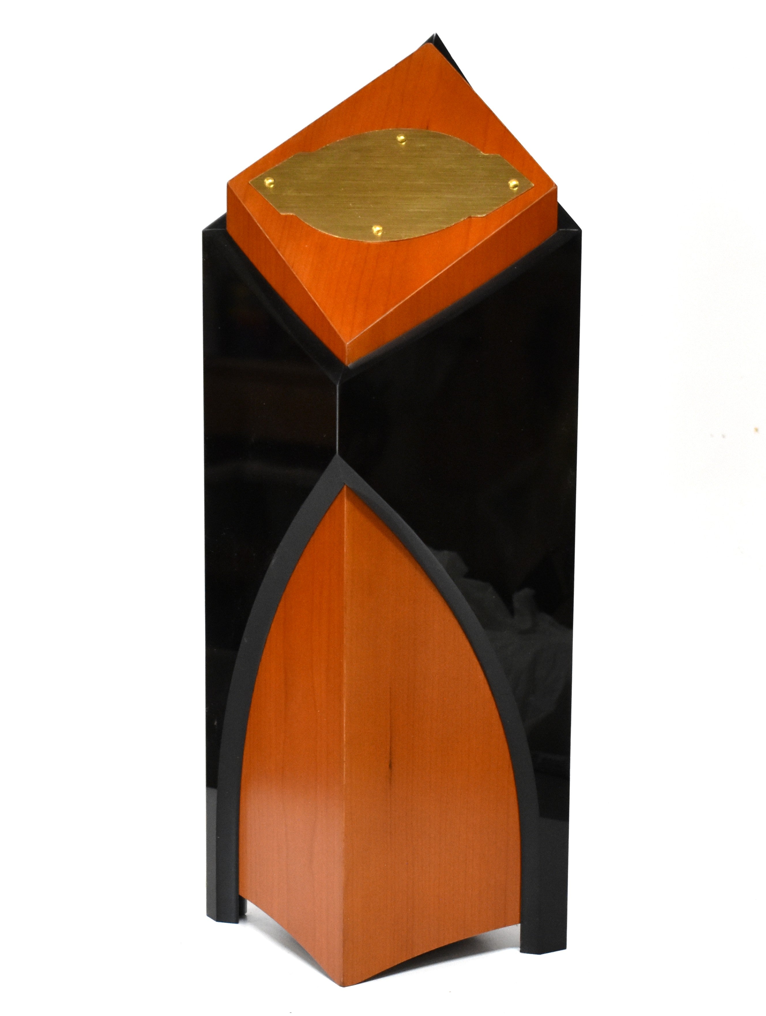 Cathedral: Vintage Cherry wrapped with Black Gloss Acrylic