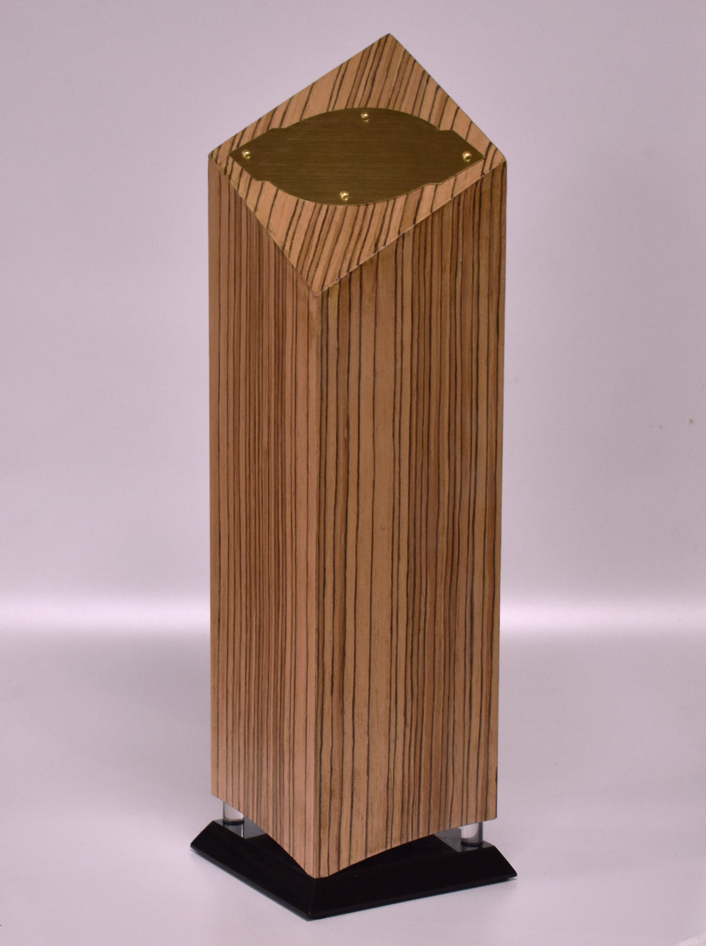 Monument: Reconstituted Zebra on Black Acrylic base
