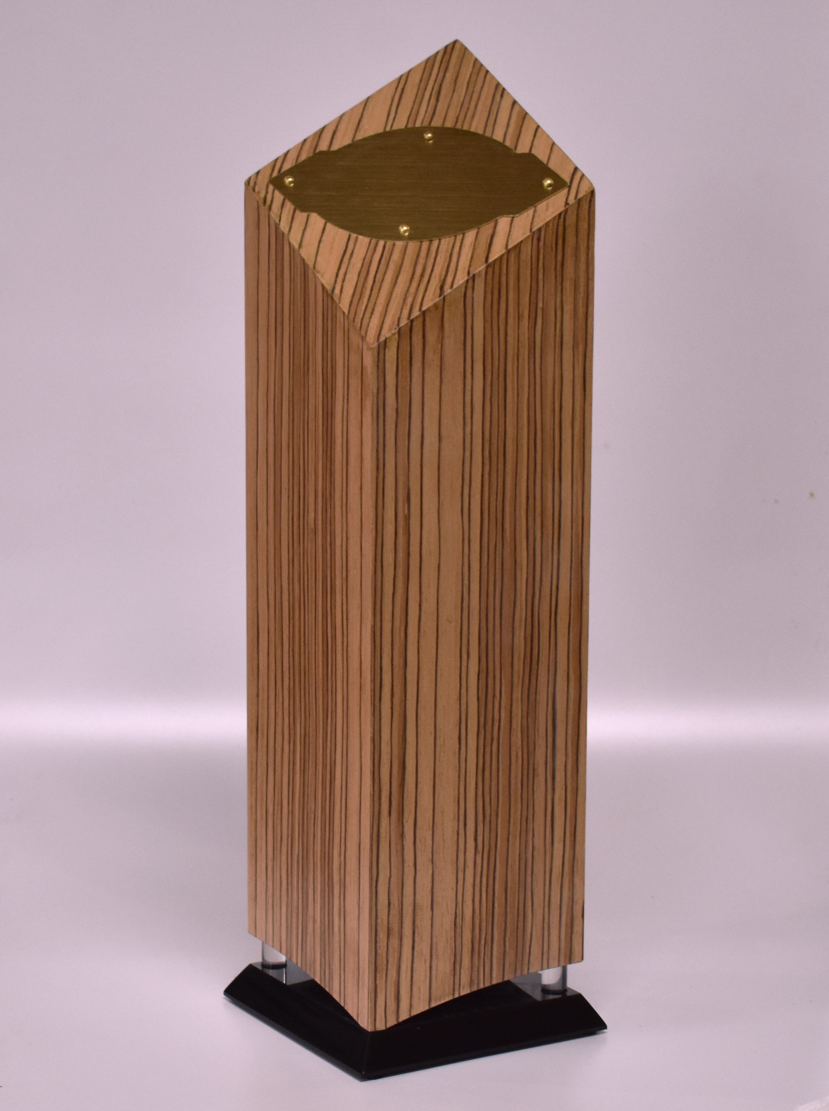 Monument: Reconstituted Zebra on Black Acrylic base