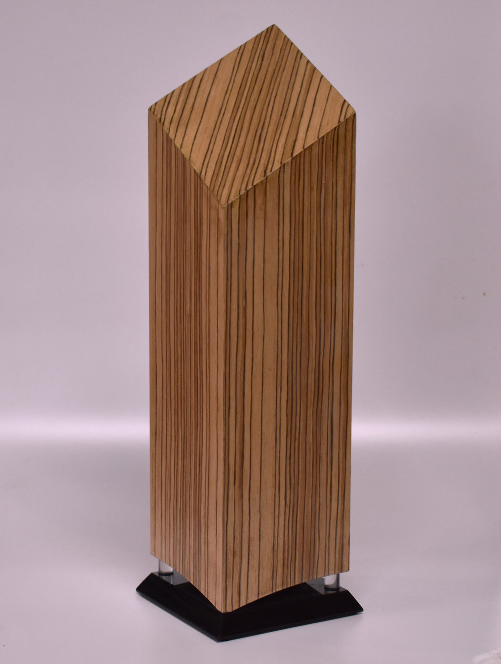 Monument: Reconstituted Zebra on Black Acrylic base
