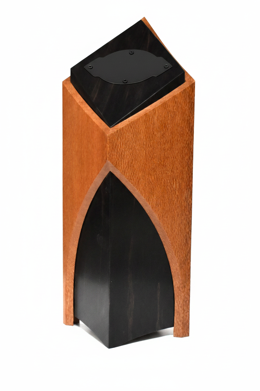 Cathedral Ebonized Alder - black anodized plaque
